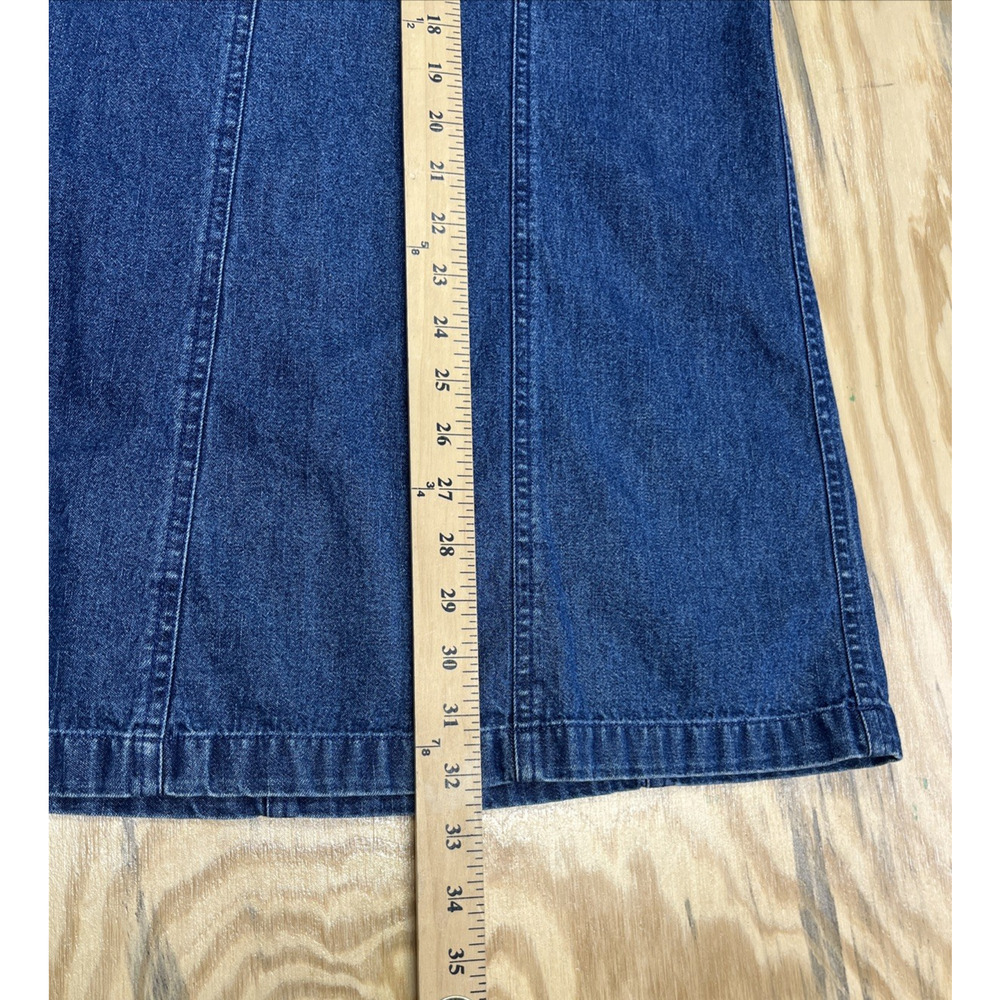 Vintage White Stag Denim Maxi Skirt Y2K Size 6 Blue Boho Casual Western - Picture 10 of 10
